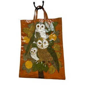 Vintage Owl PVC/Vinyl Tote Bag by Ulster made in UK